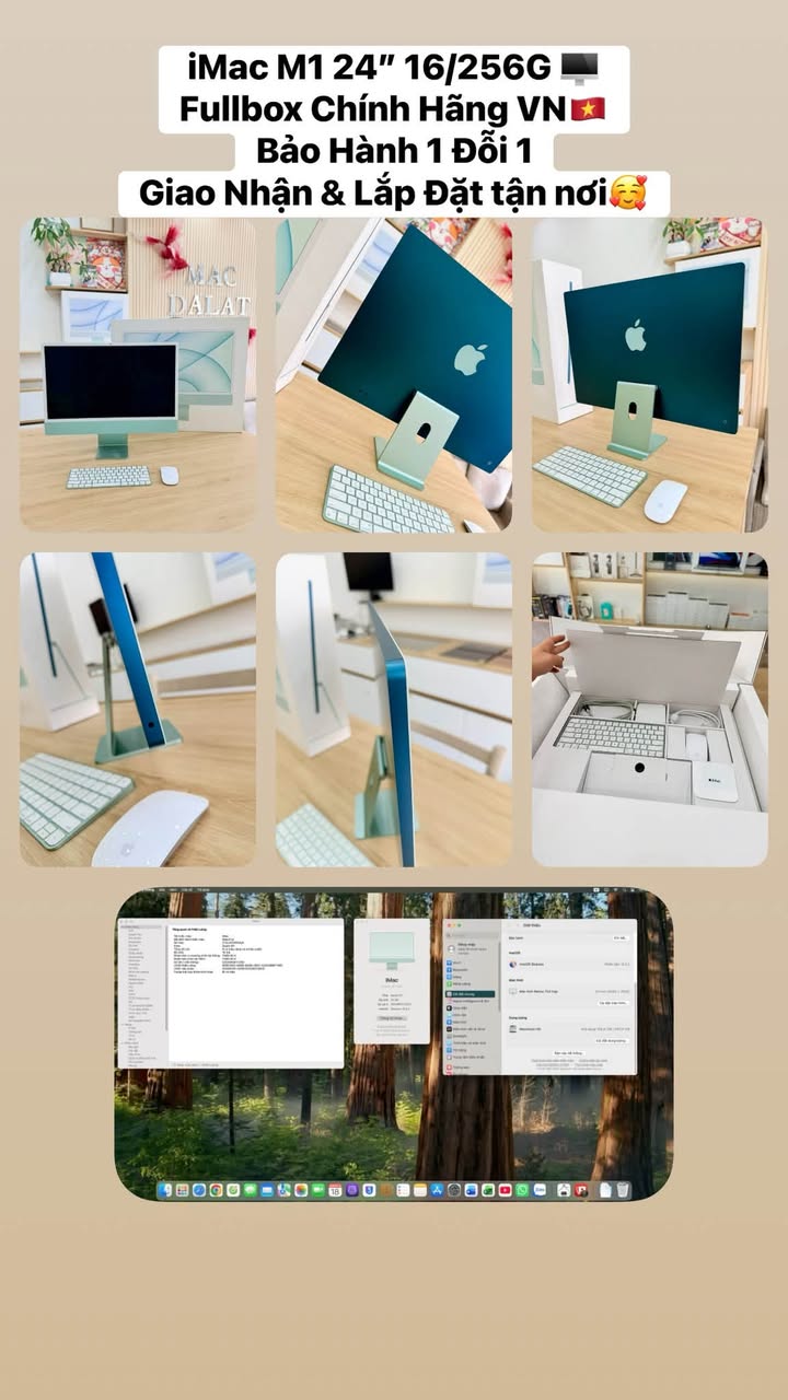 iMac M1 24 16/256G Fullbox Chính Hãng