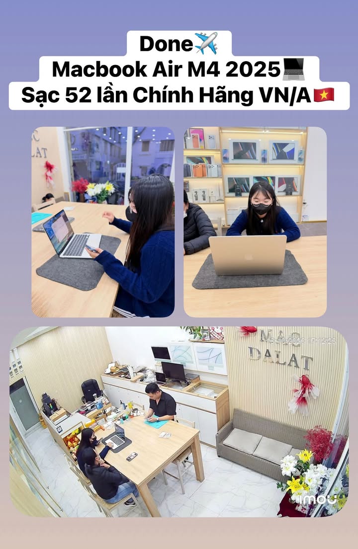 Macbook Air M4 sạc 52 Lần Chính Hãng VN