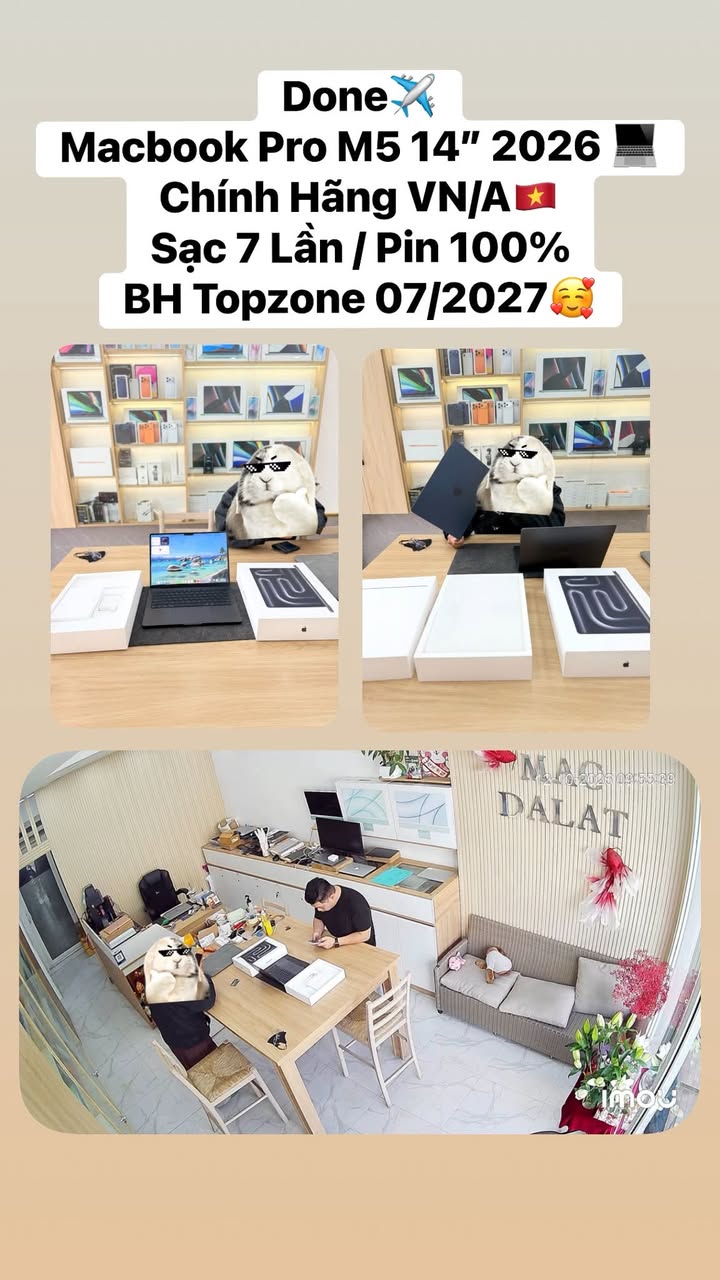Macbook Pro M5 14 16/512G Chính Hãng