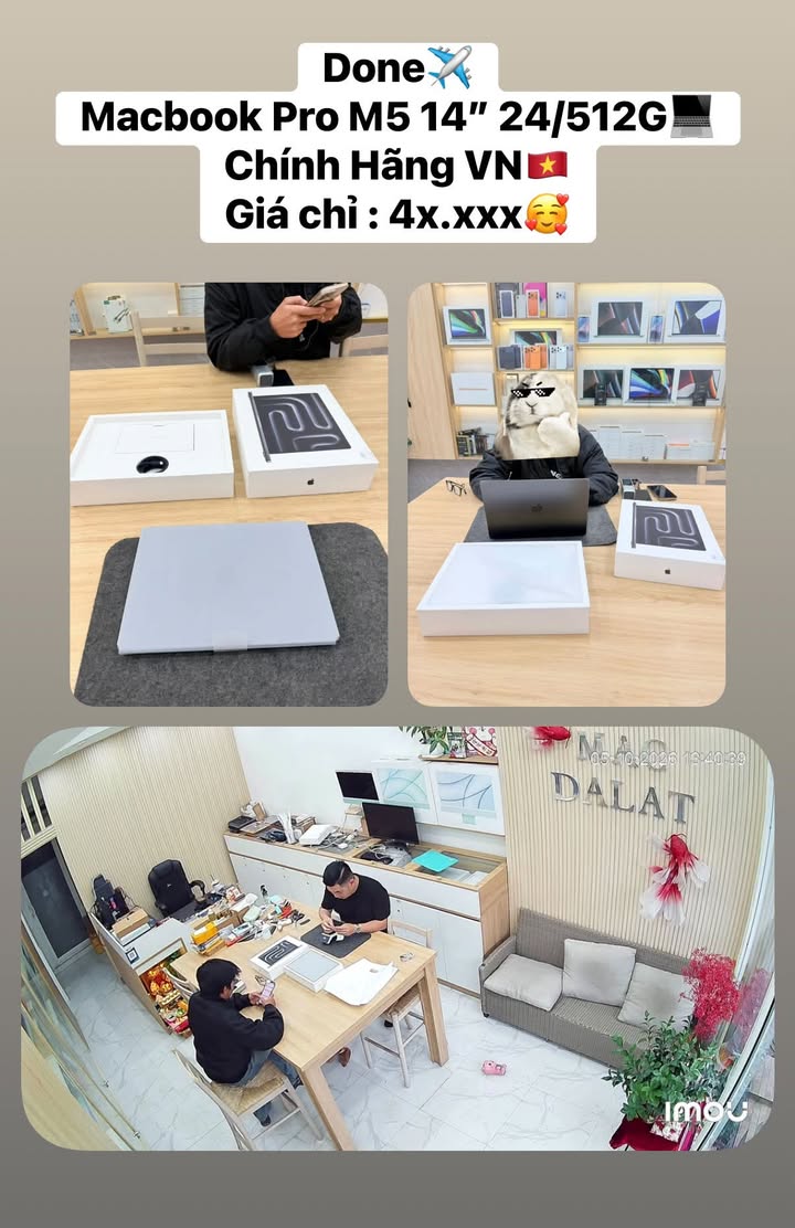 Macbook Pro M5 14 24/512G Chính Hãng
