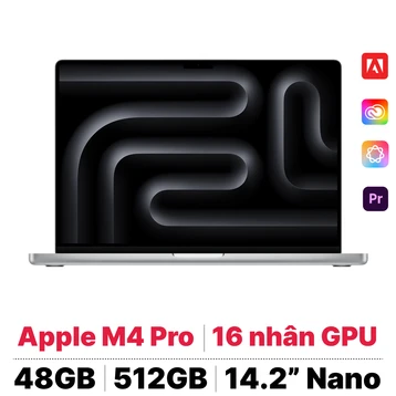 MacBook Pro 14 M4 Pro 12CPU 16GPU 48GB 512GB Nano Sạc 96W | Chính hãng Apple Việt Nam
