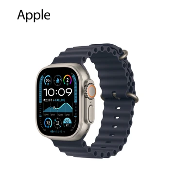 Dây đeo Apple Watch Ocean Band 49 Mm M/L Navy - Natural Titanium Case Finish - MXTH3FE/A