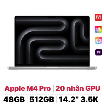 MacBook Pro 14 M4 Pro 14CPU 20GPU 48GB 512GB Sạc 96W | Chính hãng Apple Việt Nam