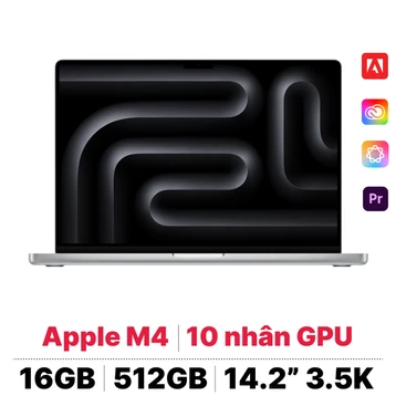 MacBook Pro 14 M4 10CPU 10GPU 16GB 512GB Sạc 96W | Chính hãng Apple Việt Nam